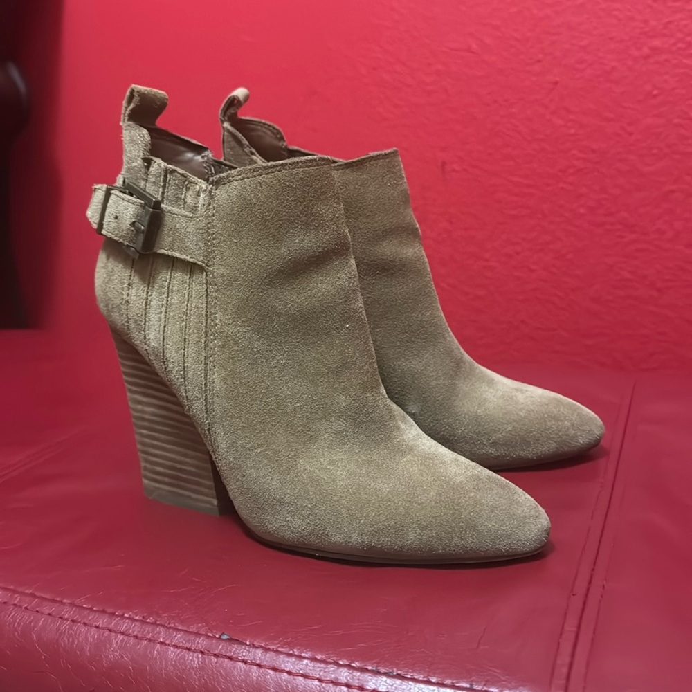 Guess Suede Heeled Ankle Boots 5.5